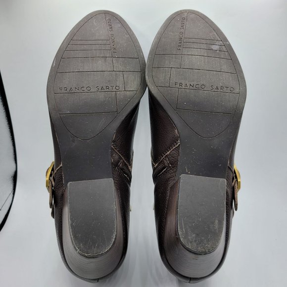 Franco Sarto L-Genna Ankle Boot Women's Dark Brown Kalibu Leather US Size 7M - Picture 6 of 7